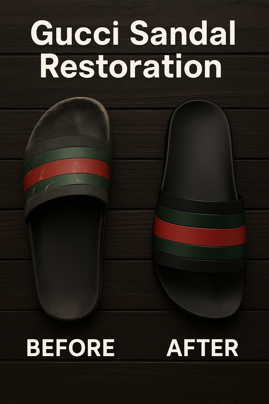 How We Repaired & Repainted a Pair of Gucci Sandals Back to Life