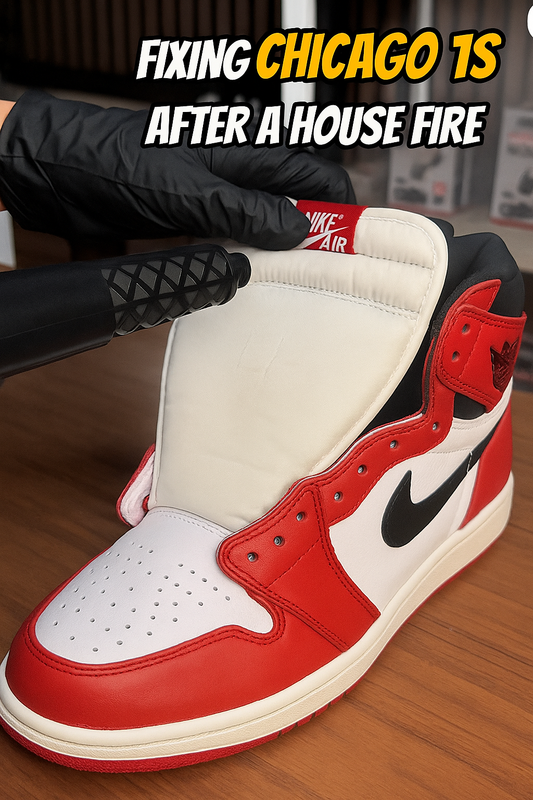 Restoring Fire-Damaged Jordan 1 Chicagos — Ash, Gum, and Smoke Neutralized