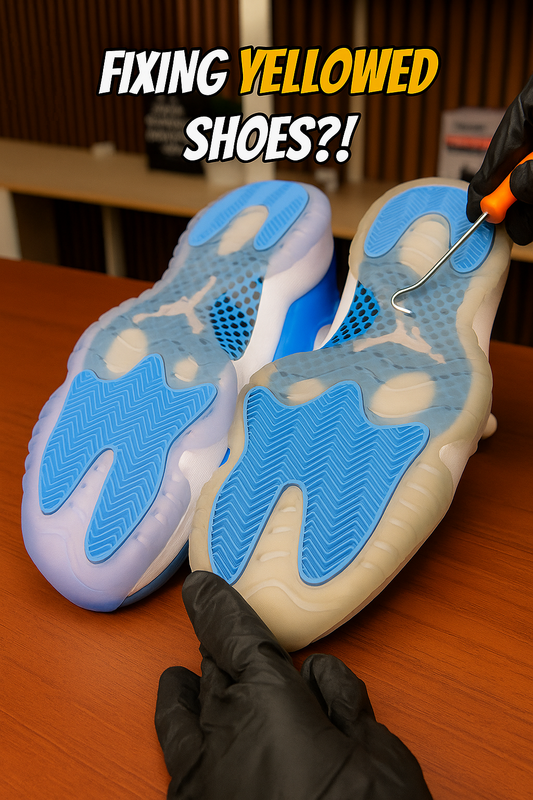 Reversing Yellowing on Jordan 11 Low UNC — Oxidation Removed with UV Light
