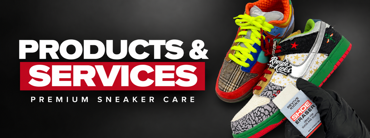 Revive Kicks premium shoe care products and professional sneaker cleaning services